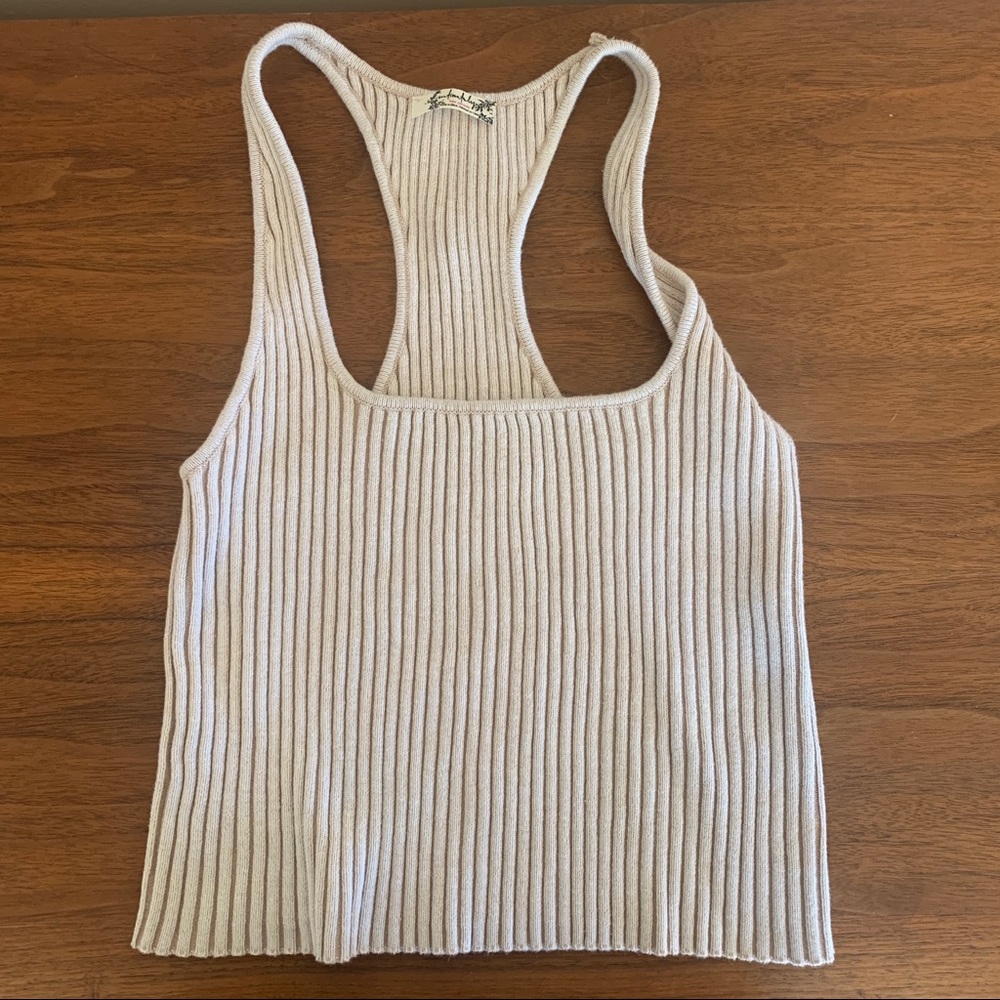 Free People Ribbed Crop Tank